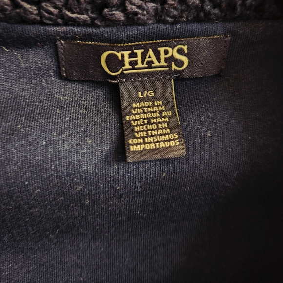 Chaps Dark Blue Fleece Vest Size L - Picture 4 of 4